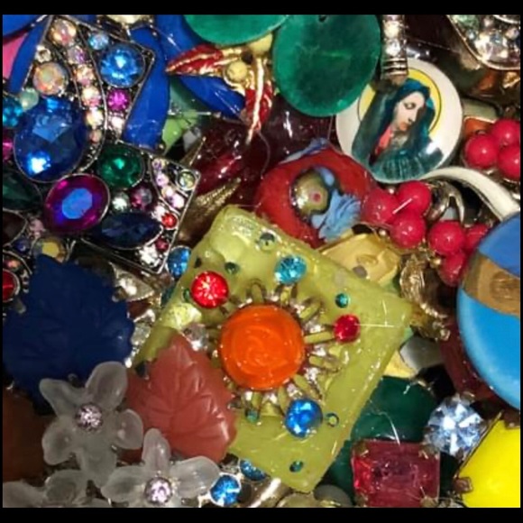 Vintage Jewelry Mosaic ~ Fruit Salad Pine - Picture 2 of 8